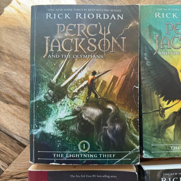 Percy Jackson and the Olympians by Rick Riordan (Books 1, 3, 4, & 5) - Picture 3 of 10